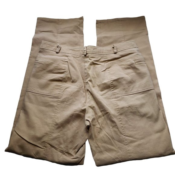 Tribu Cotten blend Stretch Straight Leg Flat Front Pants Size 10 - Picture 3 of 6